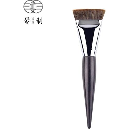 QINZHI Professional Handmade Make Up Brush G017 Flat Top Contour Highlighter Brush Soft Synthetic Fiber Makeup Brushes