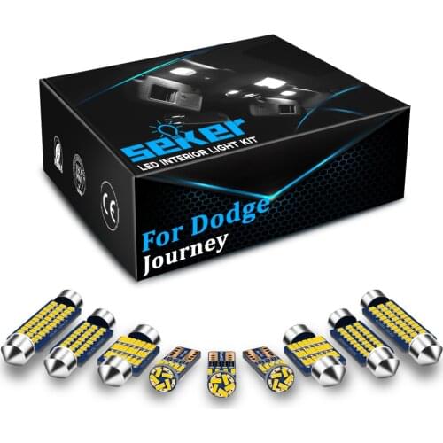 Seker For Dodge Journey 2009 2010 2015(1996-2019) Car Accessories Auto Interior LED Lights Dome Map LED Lamp T10 LED Canbus 12V