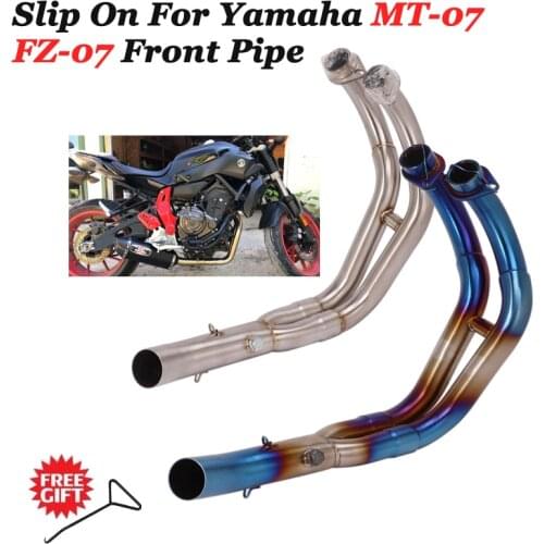 Slip On For Yamaha MT-07 FZ-07 MT07 Motorcycle Exhaust System Escape Modified Stainless Front Link Pipe Connection 51mm Muffler