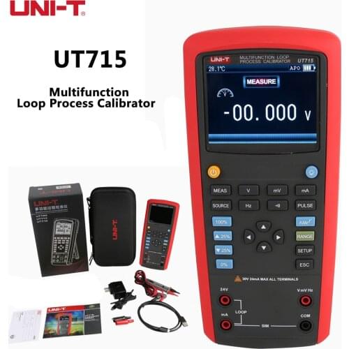 UNI-T UT715 Multi-Function Loop Process Calibrator, High-Precision DC Voltage/mA Current/Frequency/Continuity Tester