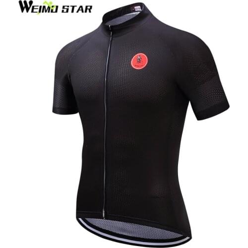 WEIMOSTAR Cycling Jersey Men Bicycle Clothing top mtb Maillot Ropa Ciclismo Summer Short Sleeve Black Mountain bike jersey Shirt