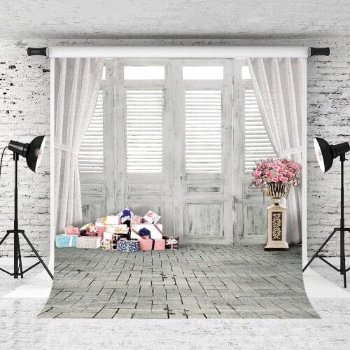 VinylBDS 5x7ft Wedding Photo Backgrounds Gifts Piles Doors Photography Backdrops Children Washable Background 3254 LK