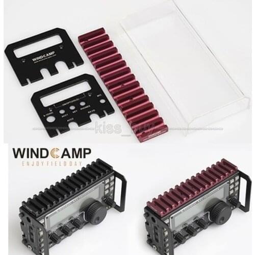 4 parts protect Cover shell /case + heatsink Shield kits for ELECRAFT KX3 Transceiver red color heat sink