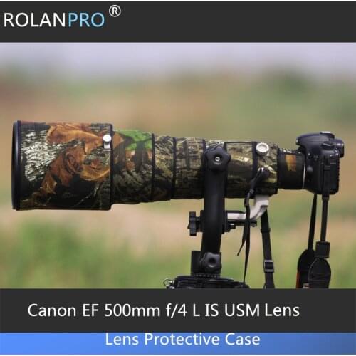 ROLANPRO SLR camera Lens Protective Case For Canon EF 500mm f/4 L IS USM Lens For Canon SLR Lens Rain Cover Camouflage Coat
