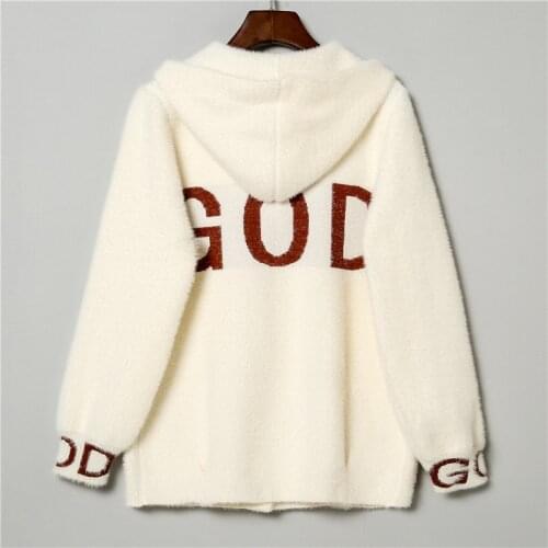 Female Imitation mink fur short coat full sleeve pullover coats thick warm spring autumn knit sweateroffice lady