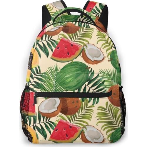 2021 Travel Backpacks Colorful Tropical Fruit Girl Backpack For Women Large Capacity School Bag For Teenage