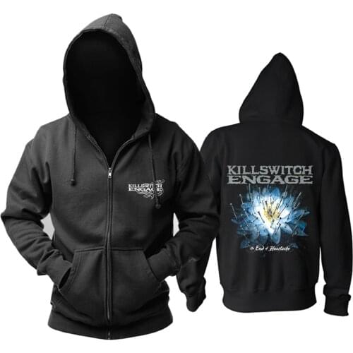 13 Kinds Cool Lotus Killswitch Engage Cotton Rock Hoodies Winter Jacket Punk Hardrock Heavy Metal Zipper Sweatshirt Tracksuit