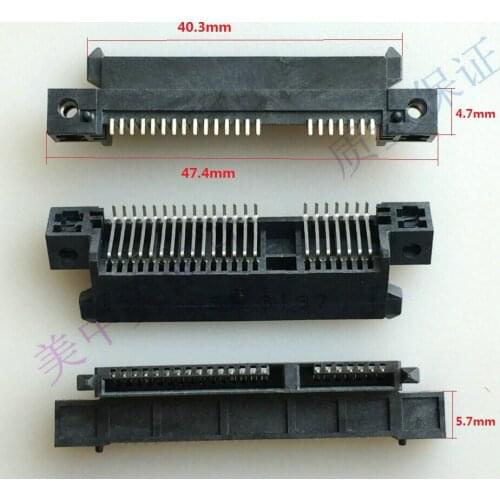 2PCS) 7 15p pin patch pin horizontal mounting socket of the hard disk interface socket of the SATA female