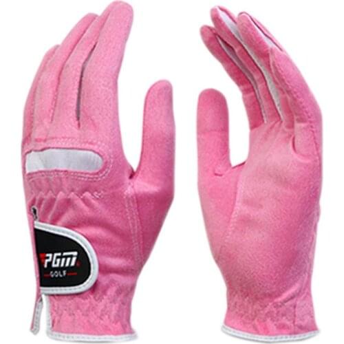 2PCS Womens Golf Gloves Left Hand & Right Hand Sport High Quality Nanometer Cloth Golf Gloves Breathable Palm Protection