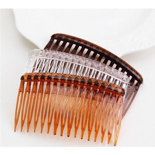 20 Clear Plastic Hair Clips Side Combs Pin Barrettes 80X50mm for Ladies Clear Plastic Side Combs Pin Barrettes