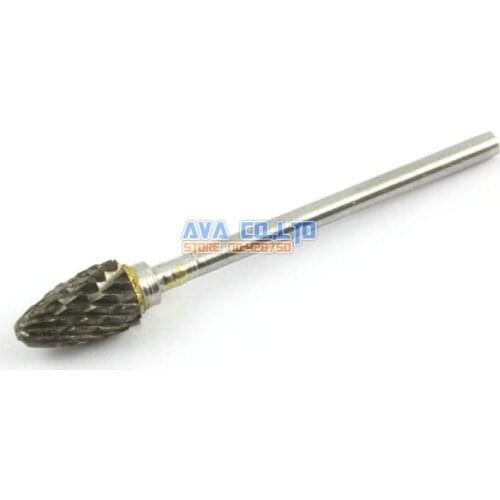 5 Pieces 6mm Tungsten Carbide Burr Rotary Cutter File 2.35mm Shank Double Cut (NO.4)