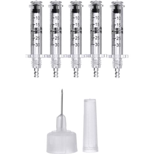 5pcs 0.3ml Syringe Ampoule head and needle for hyaluron acid pen Mesotherapy Gun Anti Wrinkle Lifting Lip face beauty injector