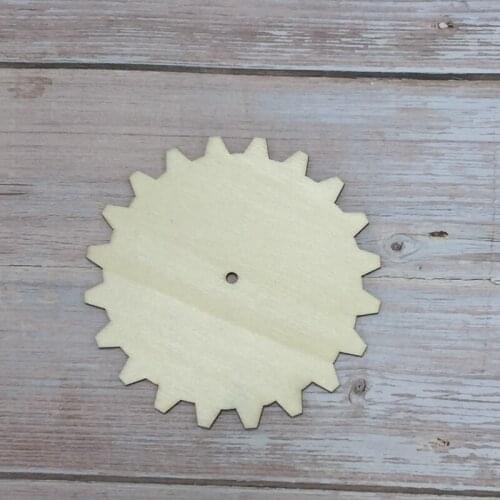 50 pcs 4 inch Unfinished Wood Gear Puzzle Arts Crafts Hand Drawn Doodle Accessories For Board Game DIY Party Decor Ornaments