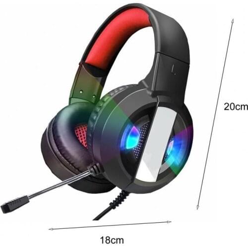 A8 Headphone Light Effect Noise Reduction Surround Bass Sound Gaming Computer Headphone for Home