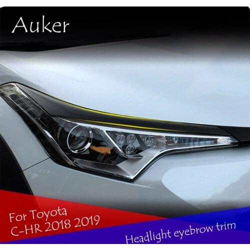ABS Car headlights frame light eyebrow cover trim chrome style exterior accessories 2Pcs/Set For Toyota C-HR CHR 2018 2019