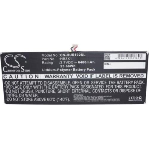 Cameron Sino 6400mah battery for HUAWEI MediaPad 10 Link S10-201W S10-201WA HB3X1 Tablet Battery