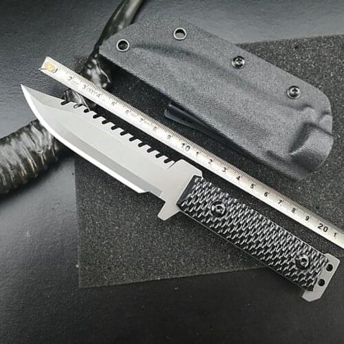 Free shipping New style Handmade 440C steel Outdoor knife tactical straight knife self-defense knife for camping