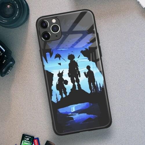 Shoto Izuku Bakugo My Hero Academia Anime Soft TPU Glass Phone Case for IPhone SE 6s 7 8 Plus X Xr Xs 11 12 Mini Pro Max Samsung