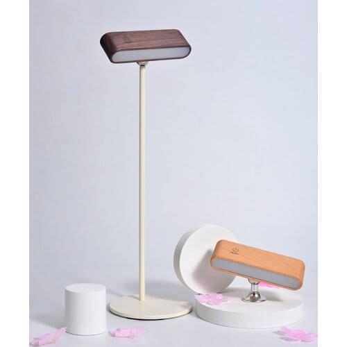 Wooden Magnetic Dimmable 360° Rotatable Portable Lights Battery Powered Lamps Rechargeable Night Wall Table Lights for Reading