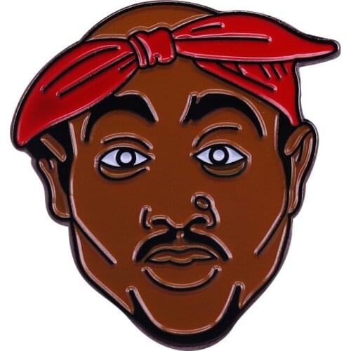 Tupac Shakur 2Pac Hip Hop Rap Music Legend Pin Brooch Mens Fashion Accessories