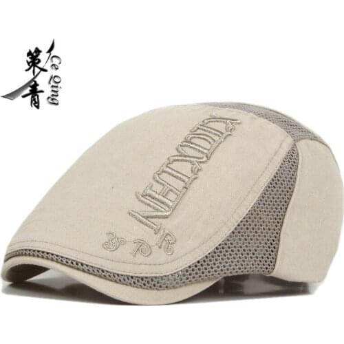 Breathable forward hat mens outdoor leisure hat Sun Visor Hat Korean spring summer thin womens duck tongue Beret