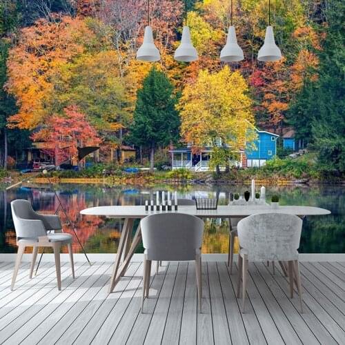 Custom Photo Wallpaper For Walls 3 D Scenery Green Forest Tree 3D Stereo Backdrop Wall Paper Home Decor Mural Papel De Parede