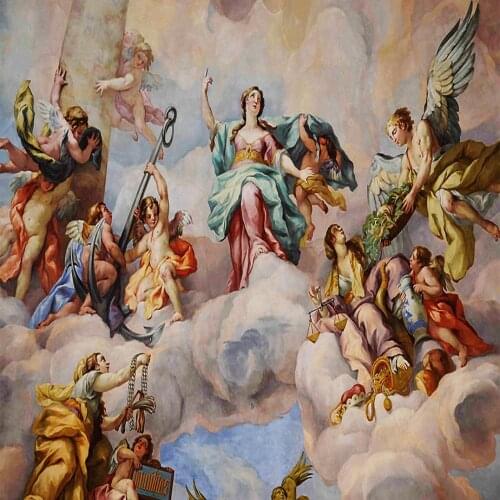 Ceiling Wallpaper Murals Living Room Bedroom Ceiling Mural Decor Beautiful angel ceiling mural