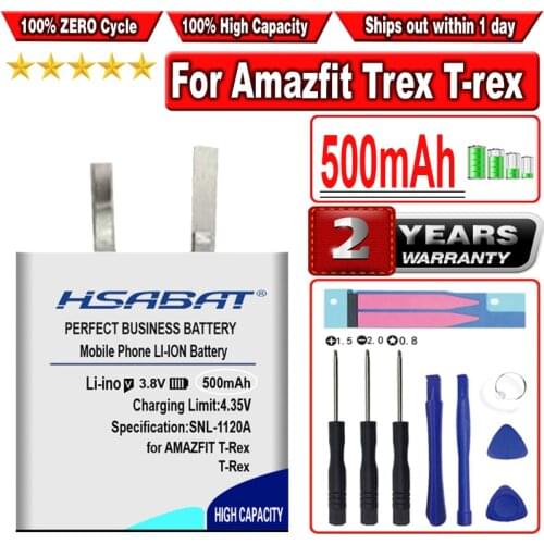 HSABAT 500mAh PL502524V Battery for Amazfit Trex T-rex verge lite global version gtr A1808