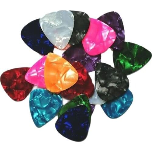 Competitive Price 1.5mm Thickness Celluloid Guitar Picks Blank Mixing Colors Guitar Plectrum 100pcs/lot Free Shipping