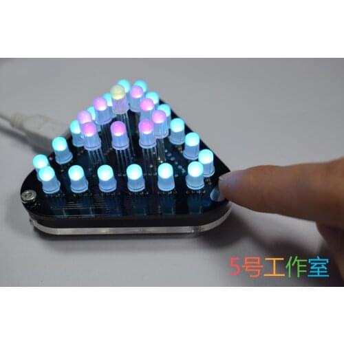 Creative Electronic DIY Kit LED full color pyramid decoration kit Electronic learning kit