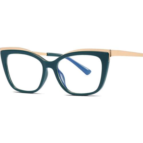 Square Cat Eye Anti Blue Glasses Frames TR90 Ultralight Men Women Optical Fashion Computer Glasses 50081