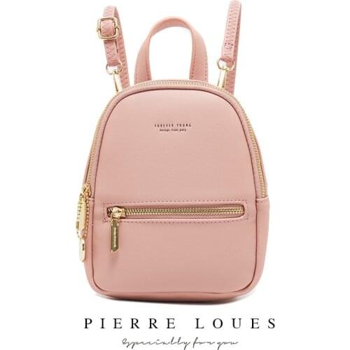 Women Mini Backpack Soft PU Leather Small Backpack Multi-Function Female Ladies Shoulder Bag mochilas mujer