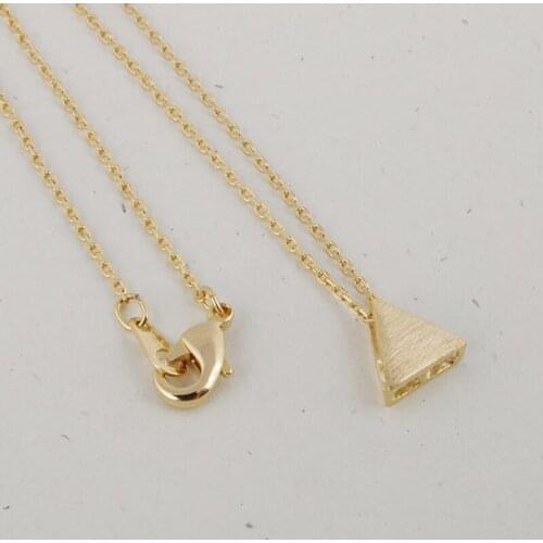 Fashion Triangle Necklaces Three-dimensional Triangular hollow out design30PCS/lot