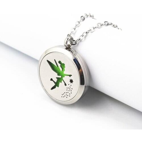 New Arrival 316 Stainless Steel 30mm Elfin Floating Lockets Aroma Essential Oil Diffuser Pendant Necklaces Jewelry