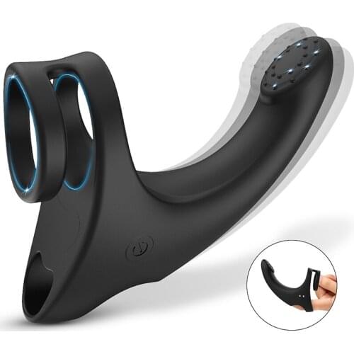 New Testicle Vibrator for Men Penis Massager Ring Dildo Adult Sex Toys for Men Chastity Belt Remote Control Prostate stimulator