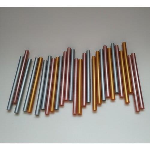 Hot Melt Glue Stick Metal Amber Golden Silvery Wax Seal Pearl Light Retro Color DIY Tools High Viscosity Adhesive 25PCS*7/11mm