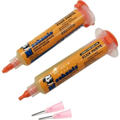 2PCS MECHANIC RMA-UV10 BGA Solder Flux Paste Soldering Tin Cream 10CC For SMT Solder Soldering Electronics Weldingrepair Tools