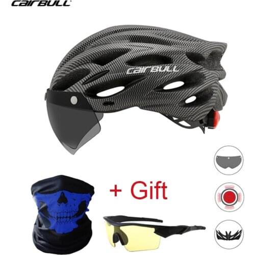CAIRBULL 4D PLUS Road Bicycle Helmet Ultralight PC Riding Helmet MTB Bike Racing Helmet Cascos Bicicleta with Tail Light Night