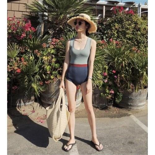 Korean Style One Piece Swimwear Women Solid Swimwear Push Up Swimsuit High Quality Bathing Suit sexy Monokini Beachwear 2020 New