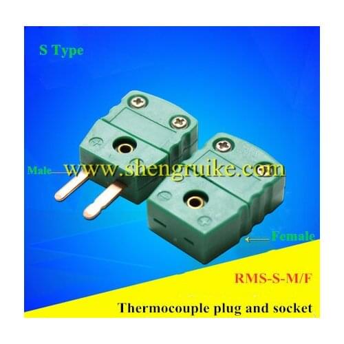S Type thermocouple connector flat pin male and female