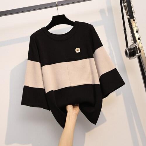 Pull Femme 2021 Women Oversized Sweaters Korean Women Pullover Oneck 3/4 Sleeve plus sizeTie Dye Sweater ersey jersey mujer