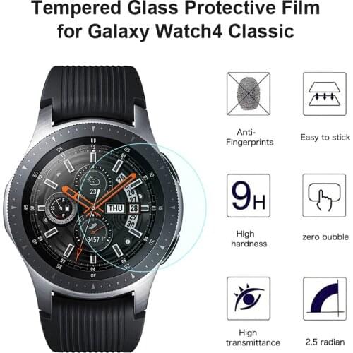 2pcs Tempered Glass Film For Samsung Galaxy Watch 4 40mm 44mm Watch4 Classic 42mm 46mm HD Clear Full Screen Protector Film