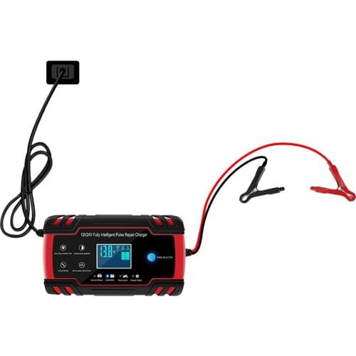 Battery Charger 12V 8A 24V 4A Fast Charging for Car Motorcycle Lawn Mower
