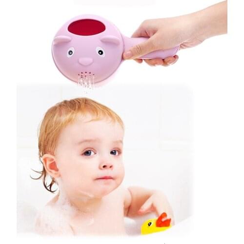 1PC Cartoon Baby Shampoo Cup Shower Water Spoon Infant Bathing Ladle Children Wash Hair Head Cup Kid Bathing Beach Toy Baby Care