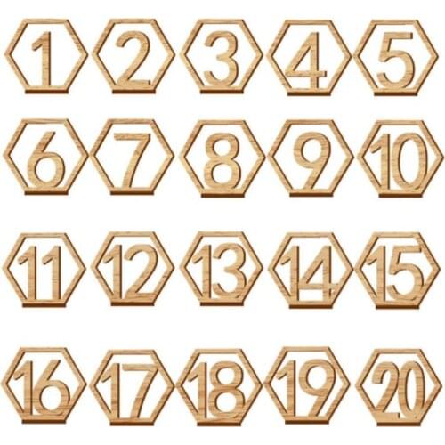 10-20pc wooden Numbers Table Seat Cards welcome Signs Place Holder decor for wedding Event & Party restaurant dining hall custom