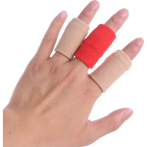 10Pcs/Set Sleeves Separators Protector Prevent Injuries Skin Blisters Callus Tube Finger Protector Red,Nude