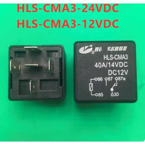 10pcs 40A 12VDC 24VDC relay 5-pin HLS-CMA3