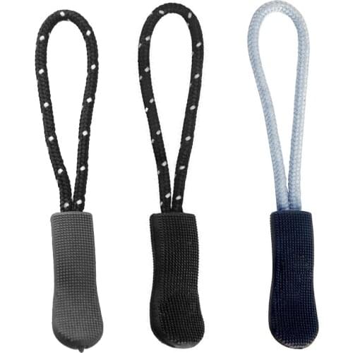 10pcs/pack Zipper Pulls Cord Rope Ends Lock Zip Clip Buckle For Accessories Backpack Clothing 15 Color