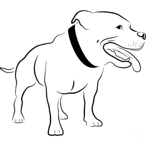 17*14.5CM Staffordshire Bull Terrier Dog Car Stickers Cute Vinyl Decal Car Styling Truck Decoration