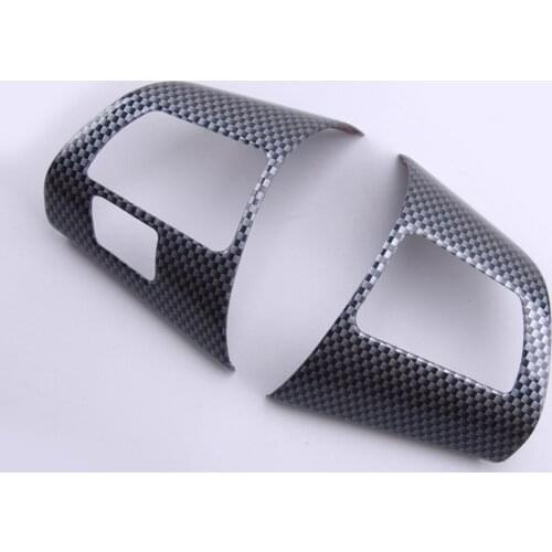 2Pcs/Set Car Steering Wheel Button Cover Trim Frame Decor Plastic Fit For Toyota Corolla 2007 2008 2009 2010 2011 2012 2013